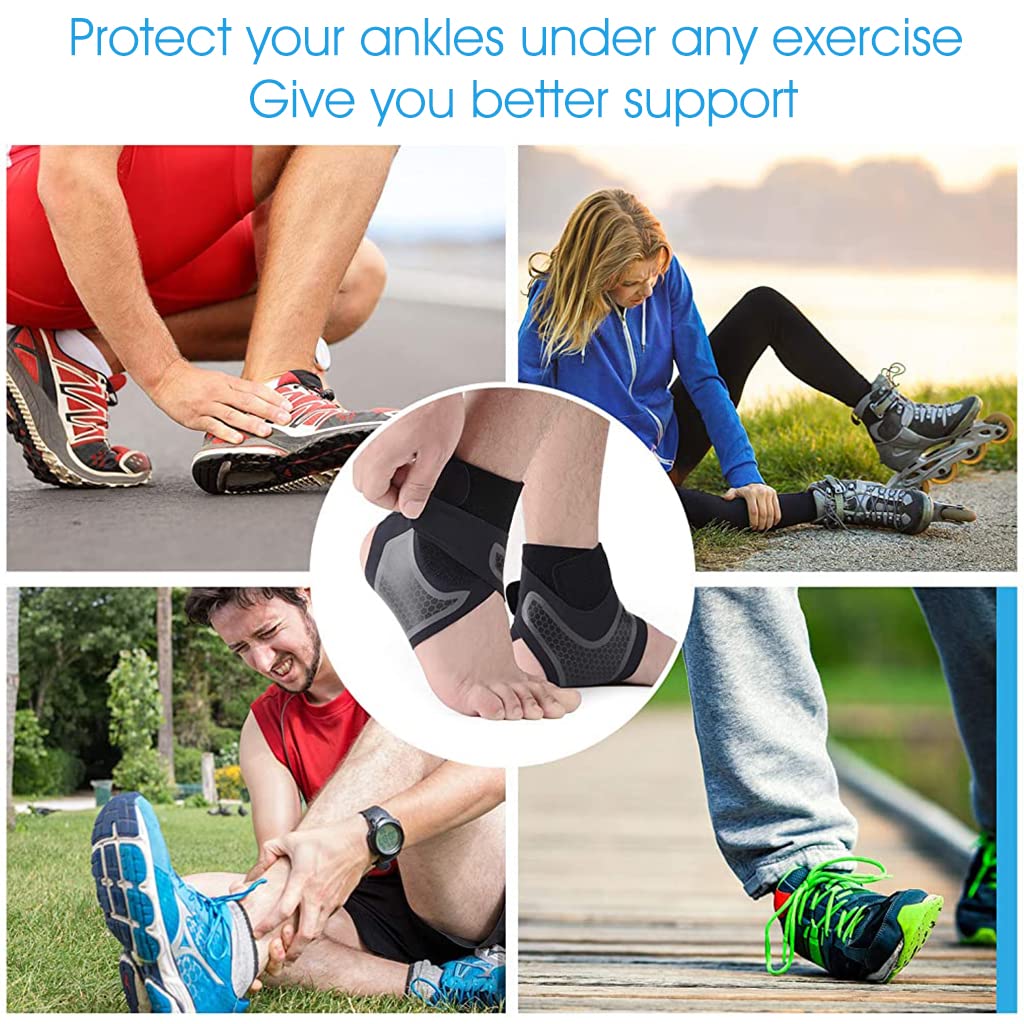 Hannea 1 Pcs Left Foot Breathable Ankle Brace for Sprained Ankle,Stabilize Ligaments,Prevent Re Injury for men & women with Adjustable Wrap Hannea 1 Pcs Left Foot Breathable Ankle Brace for Sprained Ankle,Stabilize Ligaments,Prevent Re Injury for men & women with Adjustable Wrap